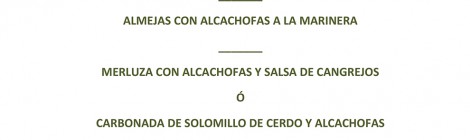 (Español) Menu de la Alcachofa 2014