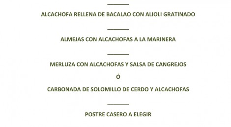 (Español) Menu de la Alcachofa 2014